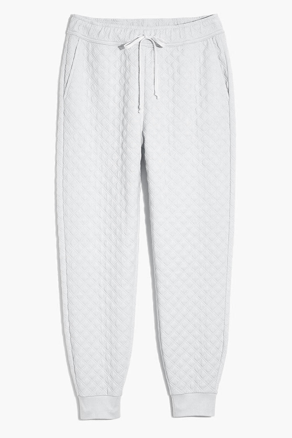 White quilted Hoodie and Sweatpants Two piece set