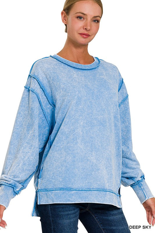 Deep Sky Acid Wash Sweatshirt