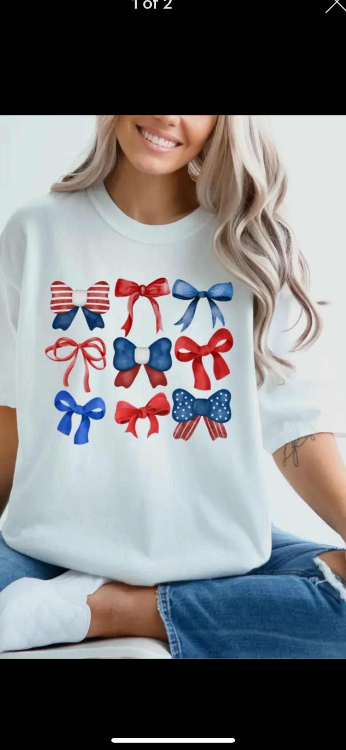 Red,White, & Blue Bows Tee