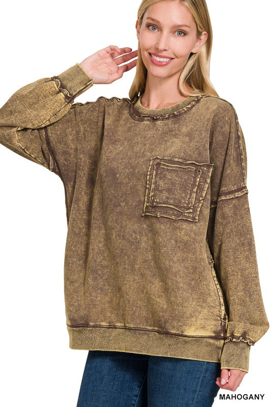 Mahogany Acid Front pocket pullover