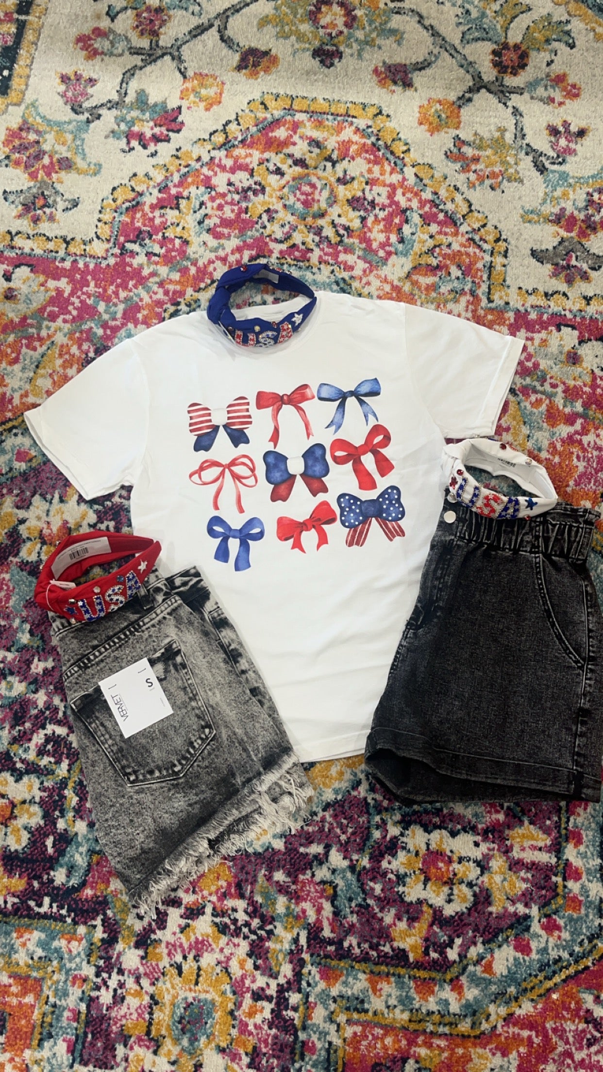 Red,White, & Blue Bows Tee