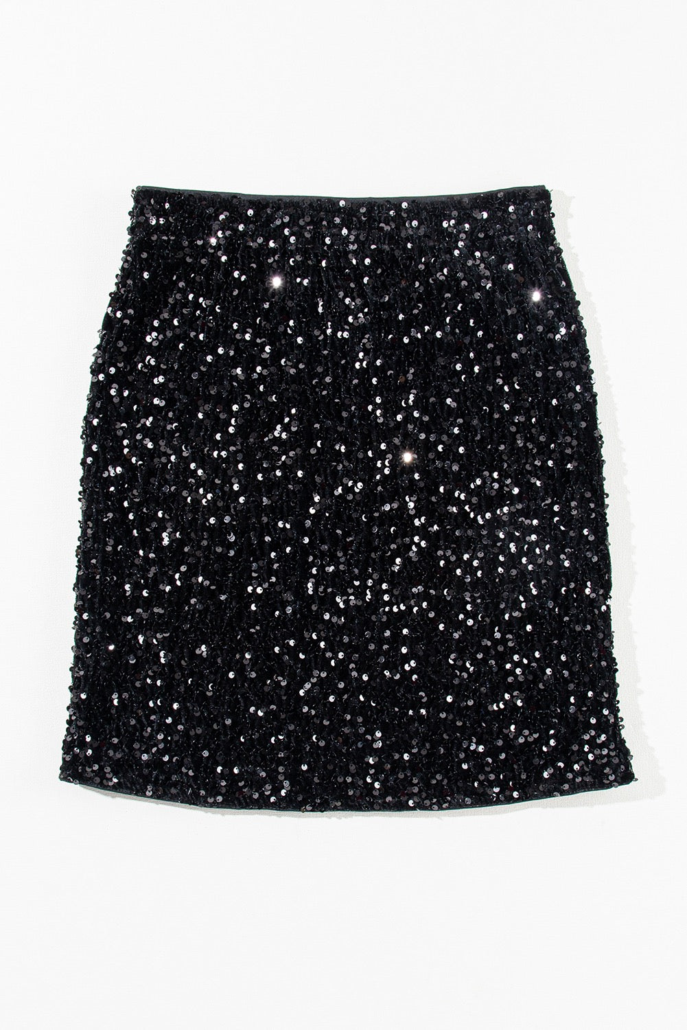 Black sequin skirt