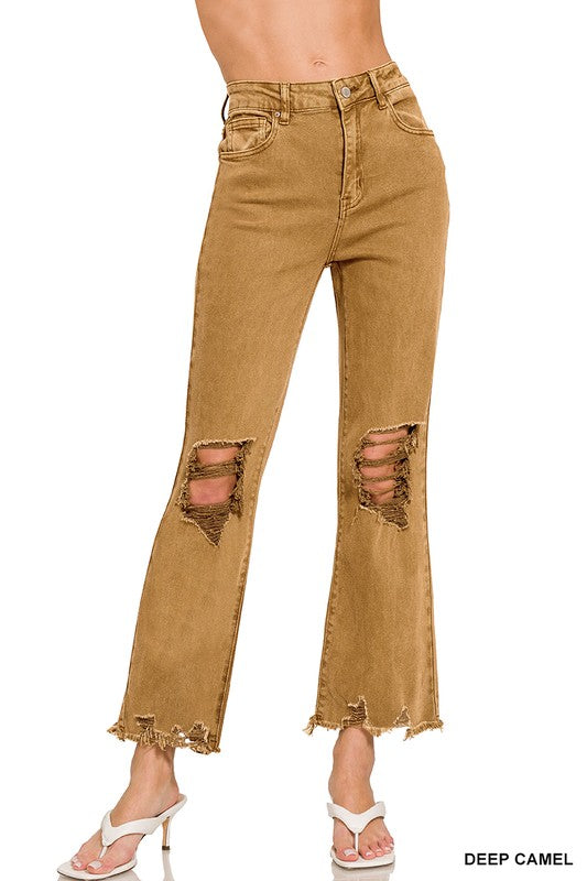 Deep Camel High waist pants