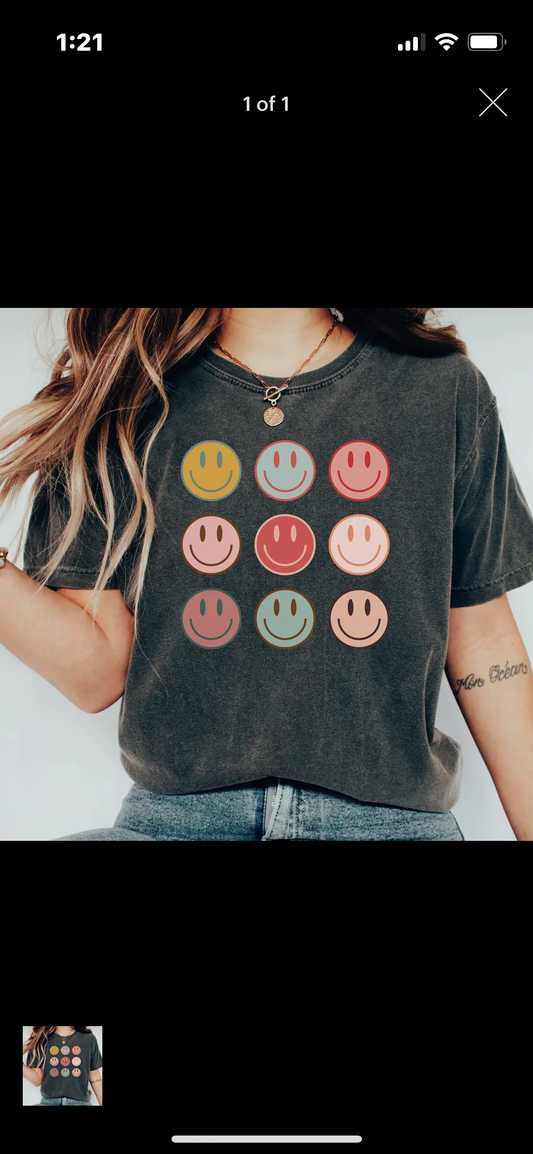 Retro Happy Comfort Color Tee