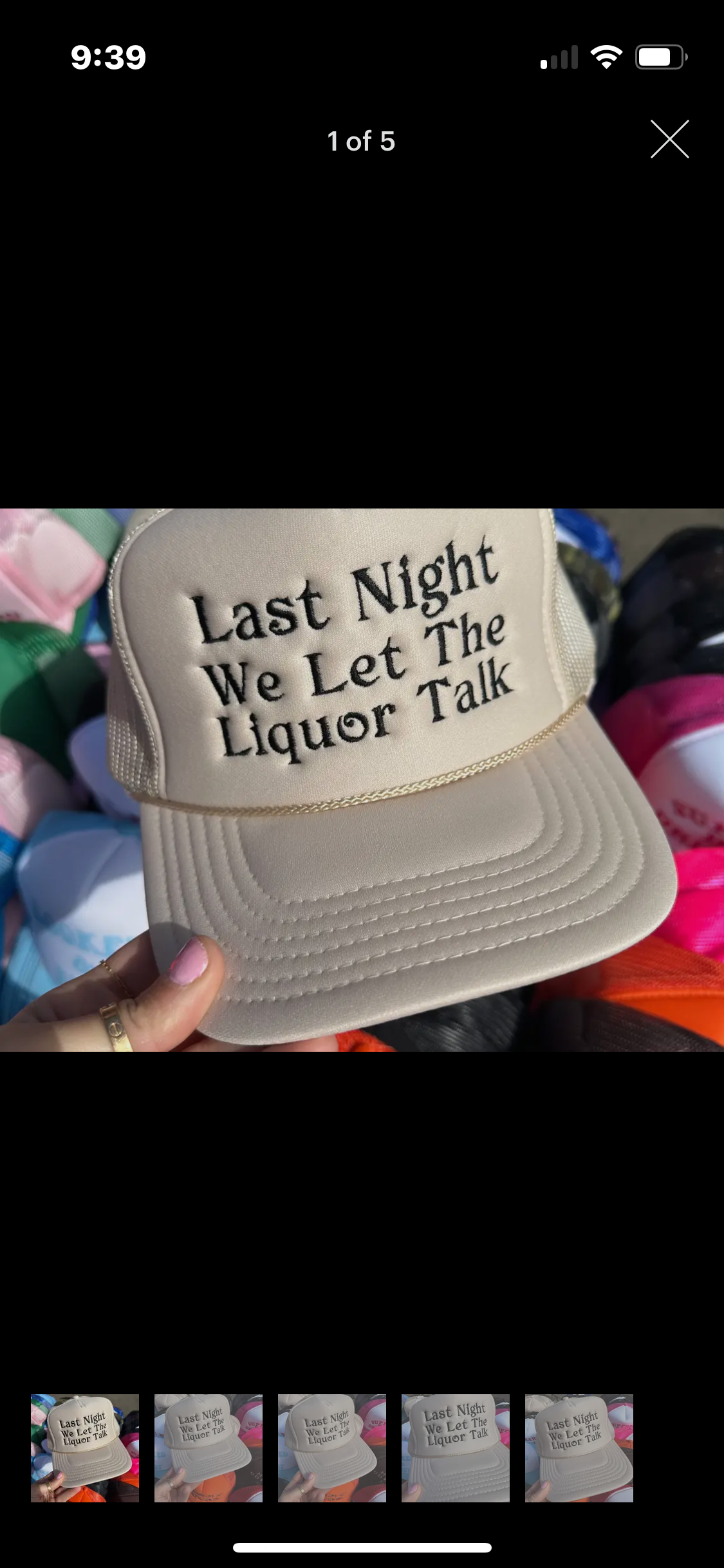 Last Night We Let The Liquor Talk Trucker Hat