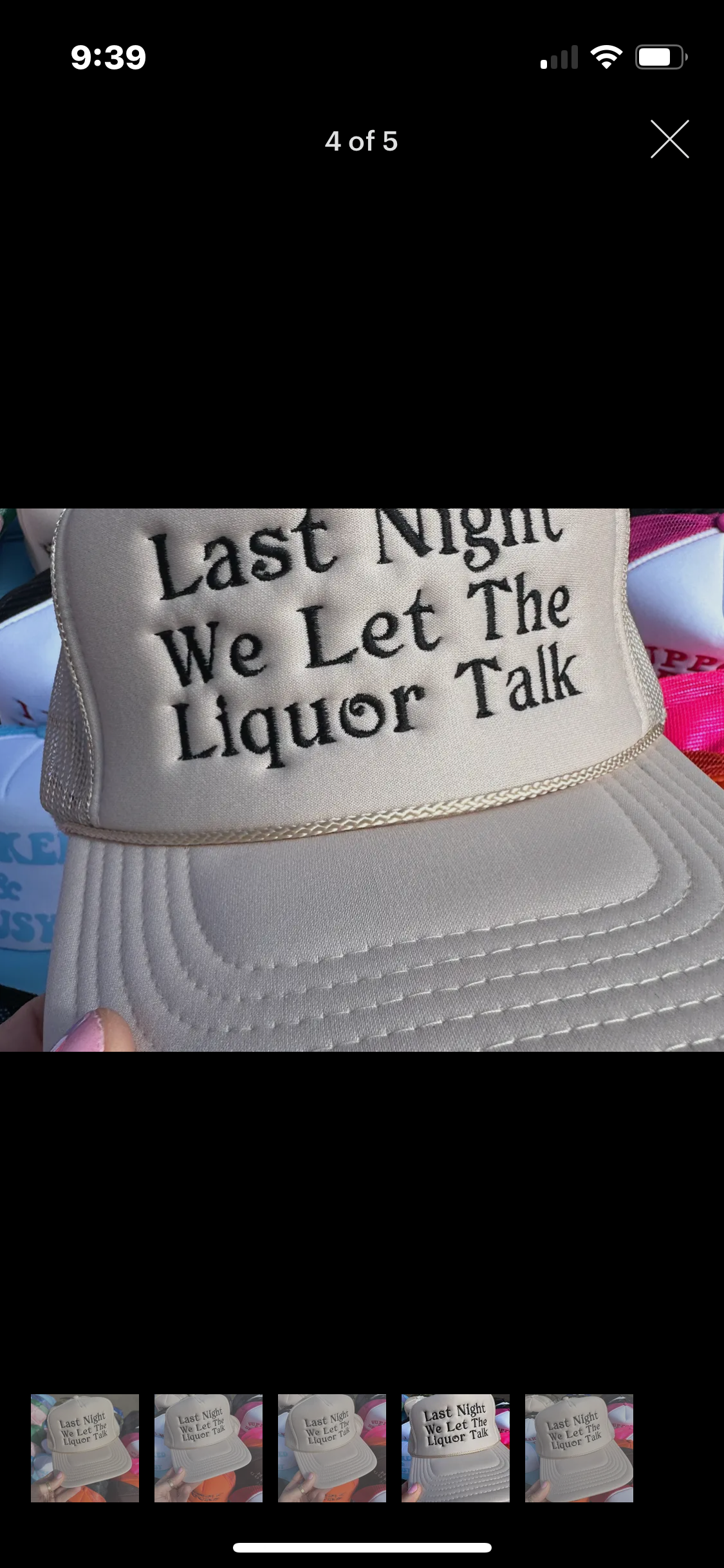 Last Night We Let The Liquor Talk Trucker Hat